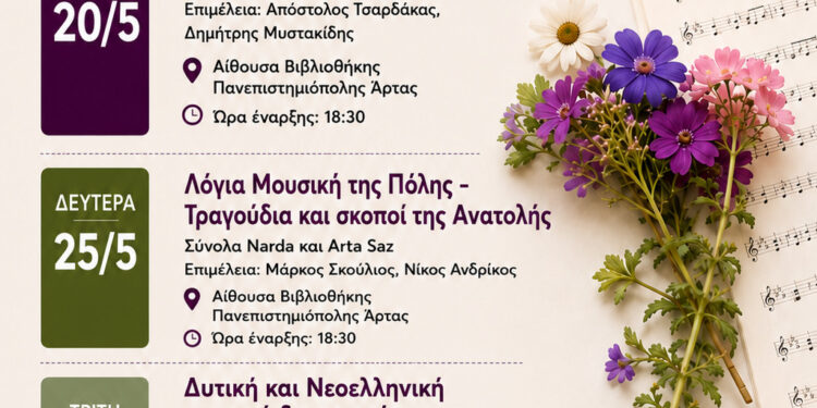 Φεστιβάλ “Μουσική Άνοιξη”  από το Τμήμα Μουσικών Σπουδών