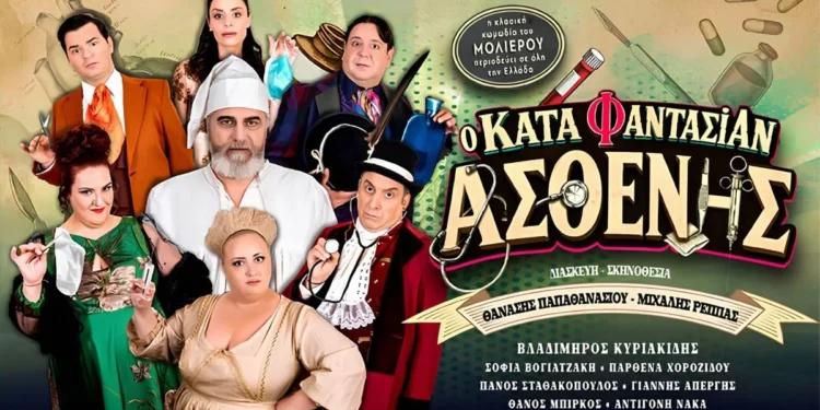  «Ο Κατά Φαντασίαν Ασθενής» του Μολιέρου στις 15 Ιουλίου στο θέατρο της ΕΗΜ